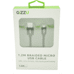 GIZZU MICRO 1.2M USB BRAIDED CABLE BLACK 1