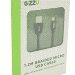 GIZZU MICRO 1.2M USB BRAIDED CABLE BLACK 2