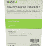GIZZU MICRO 1.2M USB BRAIDED CABLE BLACK 3