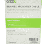 GIZZU MICRO 2M USB BRAIDED CABLE BLACK 3