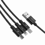 ORICO 3IN1 1XLIGHTNING1XUSB-C1XMIRCO USB 1.2M CHARGESYNC CABLE – BLACK2