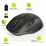 Port Wireless Rechargeable 1600DPI 5 Button Bluetooth Mouse2