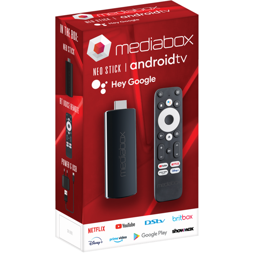 Buy Mediabox Neo Stick 1080P HDR Android TV - Best Deals in South Africa -  AmpTek
